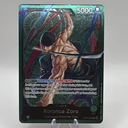 Bandai One Piece Roronoa Zoro Leader Holo OP12-020 5000 Power English Mint - Image 1