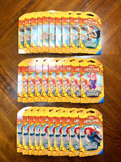 Disney Lorcana TCG Wilds Unknown Sleeved Booster Pack Lot of 30 Art Bundles - Image 1