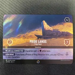 Disney Lorcana PRIDE LANDS PRIDE ROCK - ENCHANTED #207/204 Into the Inklands - Image 1