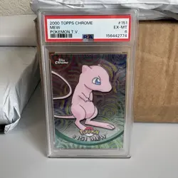 2000 Topps Chrome Pokemon T.V. #151 MEW PSA 6 POP 13 Holo Card RegradeU - Image 1
