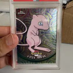 2000 Topps Chrome Pokemon T.V. #151 MEW PSA 6 POP 13 Holo Card RegradeU - Image 2