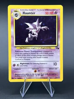 Lp/Nm Haunter Fossil Unlimited 6/62 Pokemon Card - Image 1