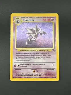 Lp/Nm Haunter Fossil Unlimited 6/62 Pokemon Card - Image 3