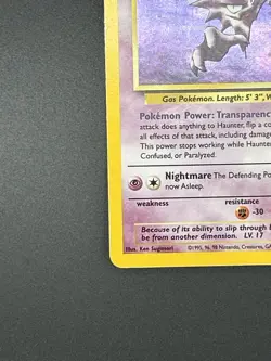 Lp/Nm Haunter Fossil Unlimited 6/62 Pokemon Card - Image 4