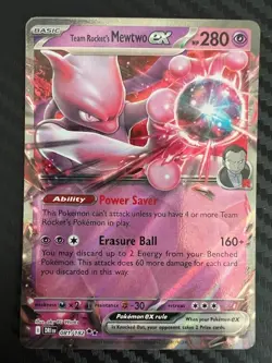 Pokemon TCG Team Rocket's Mewtwo ex 081/182 Sv10: Destined Rivals Holo NM - Image 1