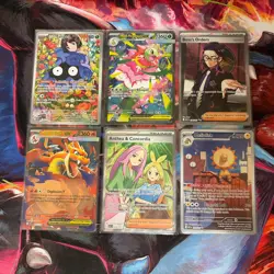 Pokemon card lot of 6 Ascended Heroes IR SIR meganium 272/217 tangela 218/217 - Image 1