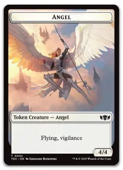 Angel // Spirit Double-Sided Token #2 // 6 (NM) Tarkir Dragonstorm TDC Magic MTG - Image 1