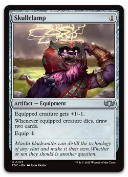 Skullclamp #103 (NM) Tarkir Dragonstorm TDC Magic MTG - Image 1
