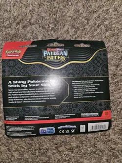 Pokemon TCG Paldean Fates Tech Sticker Collection Fidough 3 Packs Promo - Image 2