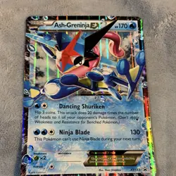 Nintendo Pokemon JUMBO Holo EX 4 Card Lot: Mewtwo Charizard Greninja Mimikyu - Image 5
