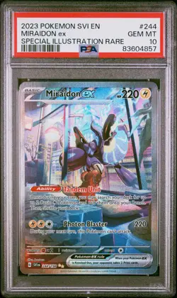 Miraidon EX 244 Special Illustration Rare Svi En-scarlet & Violet Pokemon PSA 10 - Image 1
