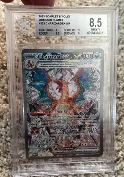 2023 POKEMON OBSIDIAN FLAMES SPECIAL ILLUSTRATION RARE CHARIZARD EX #223 BGS 8.5 - Image 2