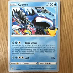Pokemon Kyogre Holo Rare Promo 003/025 World Championship Decks 2023 English - Image 1