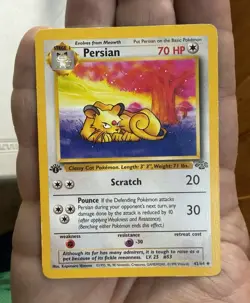 Pokemon TCG Persian 42/64 Jungle Uncommon 70 HP Unlimited Regular FIRST EDITION - Image 1