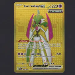Iron Valiant Ex 261/182 Gold Hyper Rare Paradox Rift Pokemon TCG NM 🔥 - Image 1