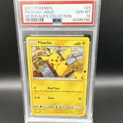 Pikachu McDonald's 25th Anniversary Holo Promo 25/25 2021 English PSA 10 - Image 1