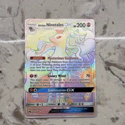 Pokemon TCG Alolan Ninetales GX 225/214 Lost Thunder Secret Rare Holo ENG - Image 1