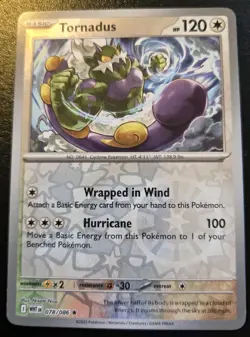Tornadus 078/086 Reverse Holo Rare Scarlet & Violet: White Flare Pokemon TCG - Image 1