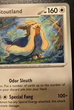 Stoutland 076/086 Uncommon Scarlet & Violet: White Flare Pokemon TCG - Image 3
