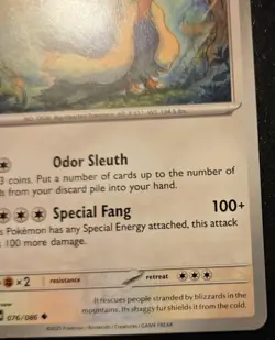 Stoutland 076/086 Uncommon Scarlet & Violet: White Flare Pokemon TCG - Image 5