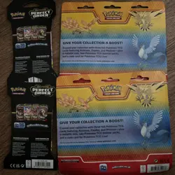 Pokemon Legendary Birds Promo Blister Lot + 2 Perfect Order Blister Packs Sealed - Image 2