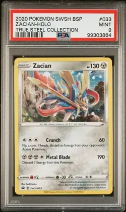 Pokemon - Zacian Cosmos Holo Promo - SWSH033 - 2020 True Steel Coll. - PSA 9 - Image 3