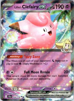 Lillie's Clefairy ex 056/159 Double Rare Journey Together Pokemon Holo Near Mint - Image 1