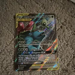 Pokemon Celebi & Venusaur GX SM167 TAG TEAM Full Art Holo Promo 270 HP - Image 1