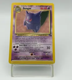 MINT Pokemon TCG Fossil Gengar 20/62 Regular Rare Unlimited - Image 1
