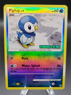 Pokemon TCG Piplup 93/130 - Burger King Promo Diamond & Pearl Reverse Holo Stamp - Image 1