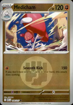 Medicham (Energy Symbol Pattern) 104/217 Common Ascended Heroes Pokemon NM - Image 1