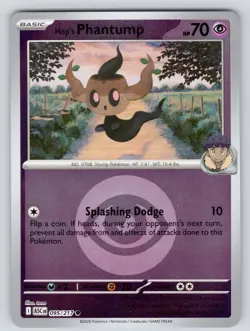Hop's Phantump (Energy Symbol Pattern) 095/217 Ascended Heroes Reverse Holo NM - Image 1