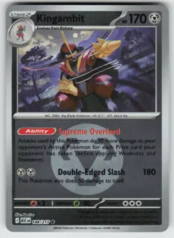 Kingambit (Energy Symbol) 148/217 Ascended Heroes Pokemon Reverse Holo NM - Image 1