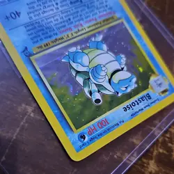 Pokemon TCG Blastoise Base Set 2 Holo Rare 002/130 1999 English Comesintoploader - Image 4