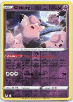 Clefairy 062/196 Common Lost Origin Pokemon Reverse Holo Near Mint - Image 1