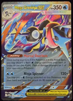 Pokemon TCG: Chaos Rising - Mega Greninja ex (022/086) Double Rare Holo - Image 1