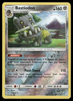 Bastiodon 85/156 Holo Rare Ultra Prism Pokemon Reverse Holo Near Mint - Image 1