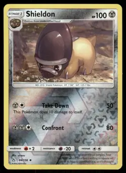 Shieldon 84/156 Uncommon Ultra Prism Pokemon Reverse Holo Near Mint - Image 1