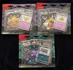 Pokemon Paldean Fates Tech Sticker Collection SET of 3 NEW 1 Of Each Artwork - Image 1