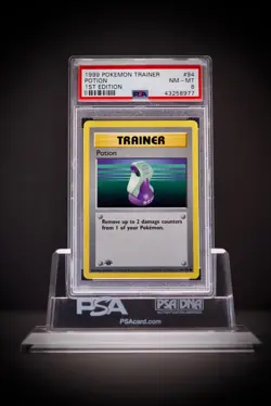 1999 POKEMON BASE SET 1ST EDITION #94 POTION PSA 8 - Image 1