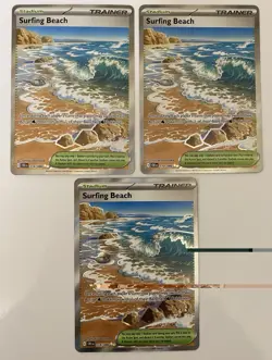 Pokemon Surfing Beach 114/086 CHAOS RISING ALL MINT x3 - Image 1