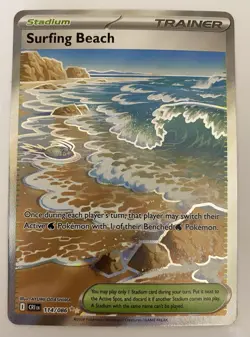 Pokemon Surfing Beach 114/086 CHAOS RISING ALL MINT x3 - Image 3