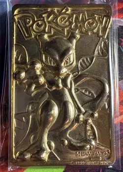 Mewtwo 1999 Pokemon Burger King 23K Gold Plated Pokemon - Image 1