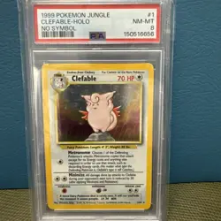 Pokemon Clefable No Symbol Holo PSA 8 Jungle Set 1/64 Vintage 1999 WOTC - Image 1