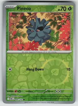 PINECO 004/182 COMMON DESTINED RIVALS POKEMON REVERSE HOLO NEAR MINT - Image 1