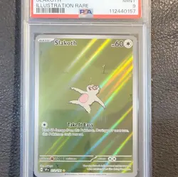 Slakoth 212/191 SV08 Surging Sparks Illustration Rare Holo EN 2024 PSA 9 - Image 1