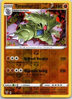 Tyranitar 088/189 Reverse Holo Rare Darkness Ablaze Near Mint - Image 1