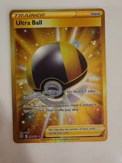 Pokemon TCG Ultra Ball (Secret) Secret Rare SWSH09: Brilliant Stars 186/172 NM - Image 1