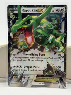 2015 Roaring Skies Pokemon Rayquaza EX Ultra Rare Holo (75/108) 170 HP - Image 1