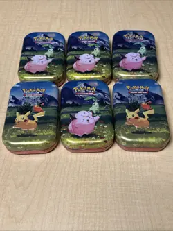 Ascended Heroes Mini Tins 6 EMPTY (Stickers & Artwork) - Pokemon TCG - No Packs - Image 1